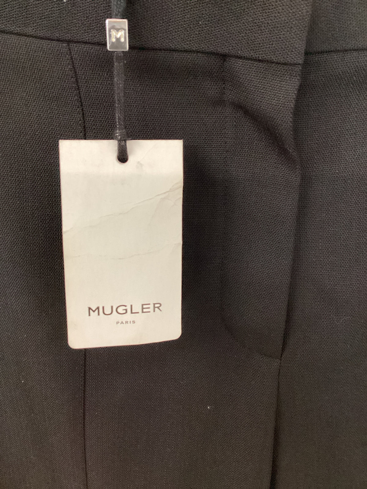 Mugler by Thierry Mugler ladies Black 100% virgin wool & 100% cotton lining size 14