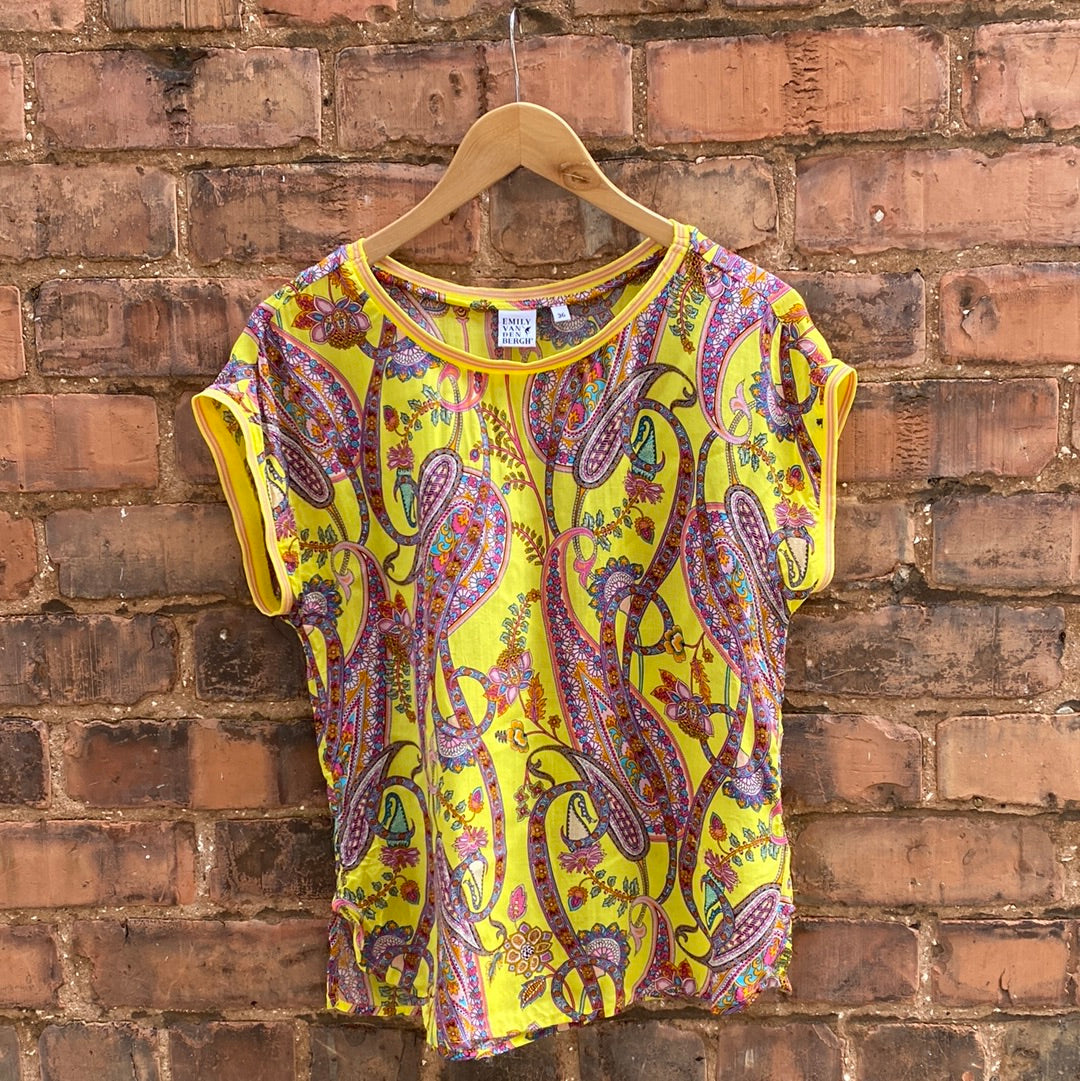 Emily Van Den bergh , perfect for Festival, yellow top Size 36
