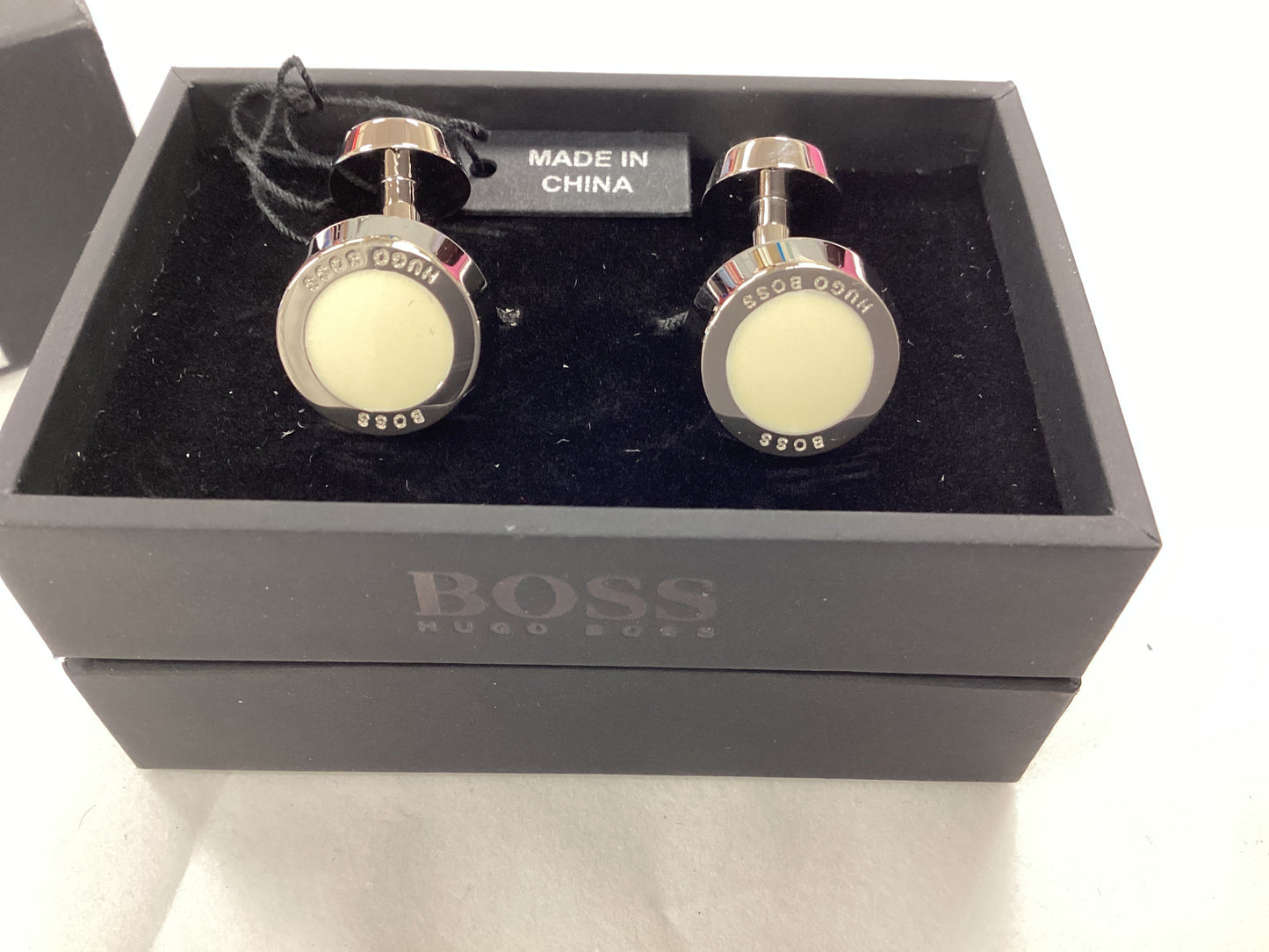 Hugo Boss Cufflinks - Brass and Enamel