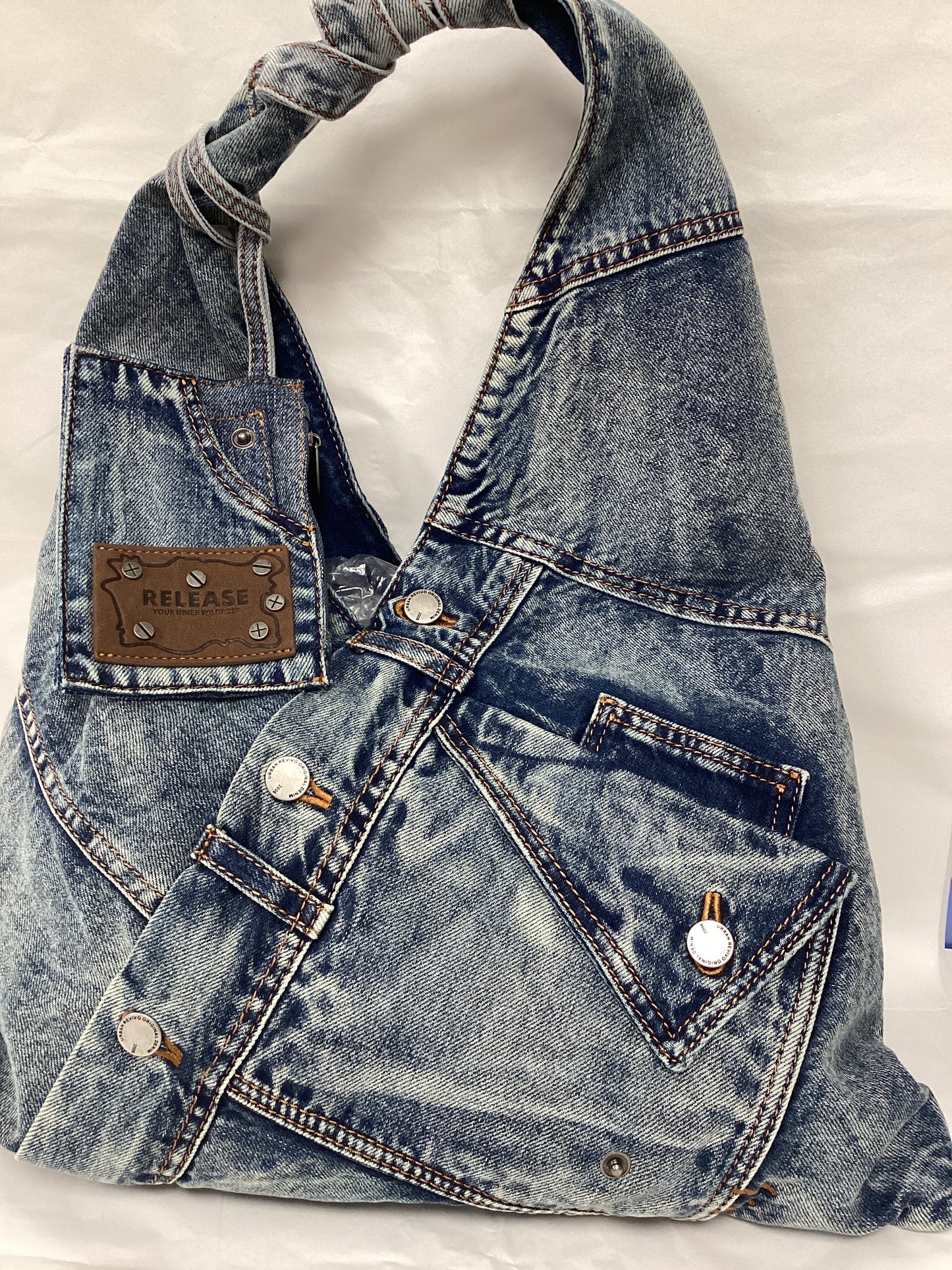 Brand New Urban Revivo Patchwork Denim Bag