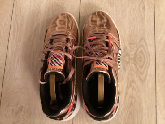 Sophia Webster luxury footwear brand Gold and Animal Print Sneakers size UK 5 excellent condition