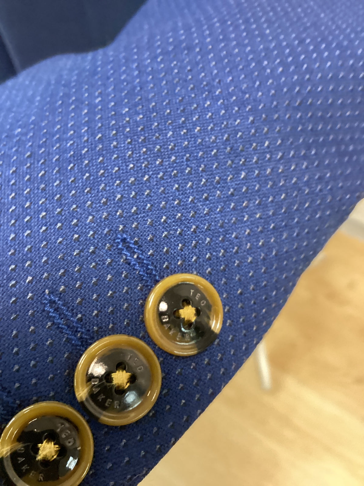 Ted Baker men’s Sports Jacket Blue with tiny dot pattern size 42 inch chest