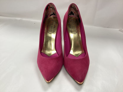 Ted Baker High Heels size UK4 and matching bag. Pink with Rosegold accents