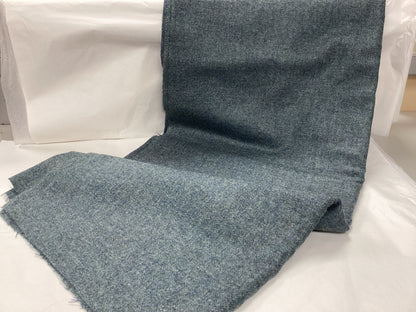 New Harris Tweed fabric 5yards x 29 Ins. Lightweight Mid Blue herringbone