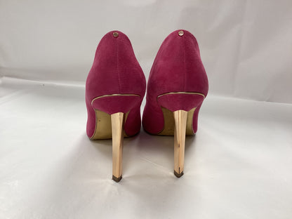Ted Baker High Heels size UK4 and matching bag. Pink with Rosegold accents