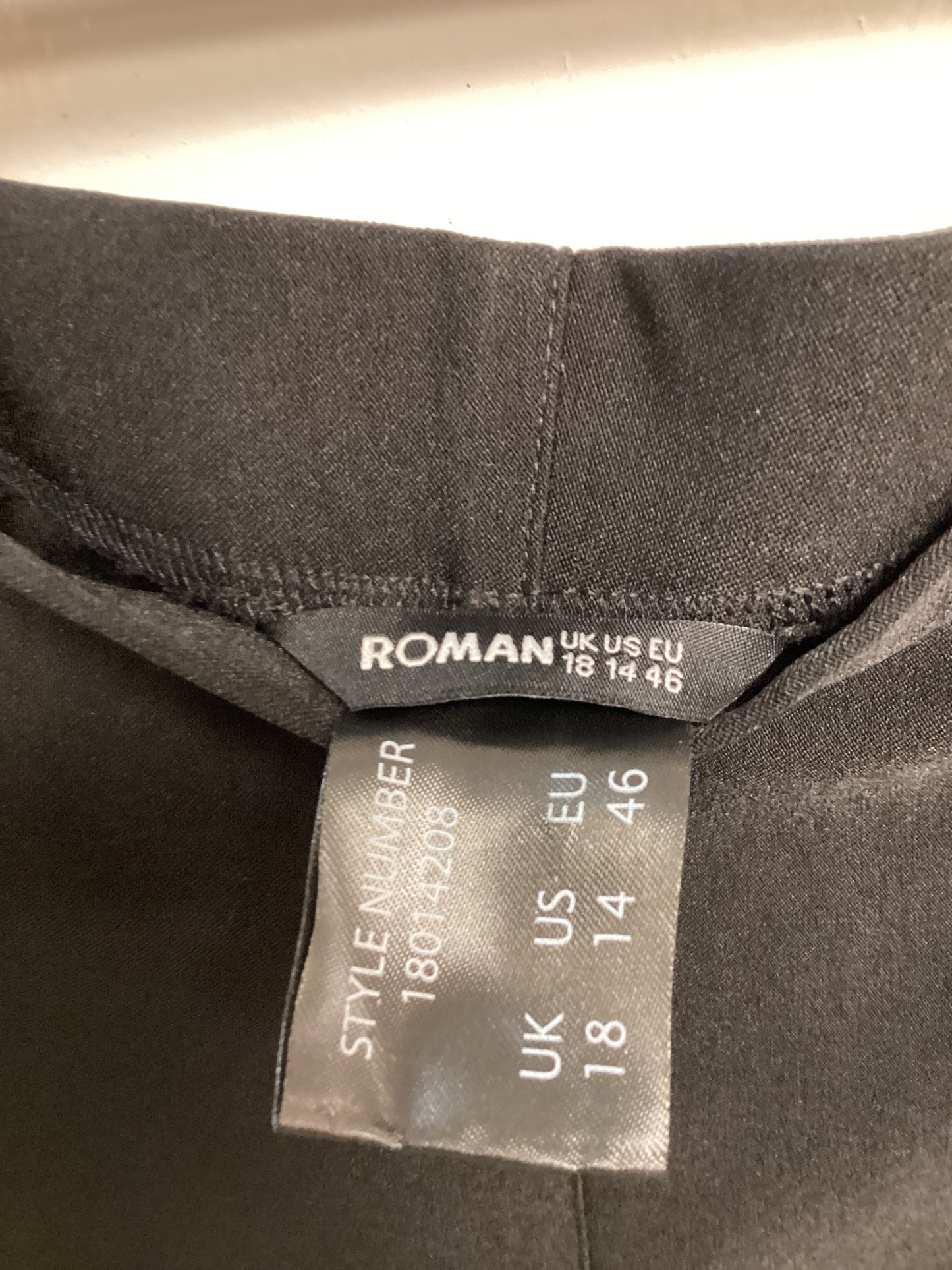 Roman Crop Trouser Black with Lace detail (Style: 18014208) Ladies Size UK18