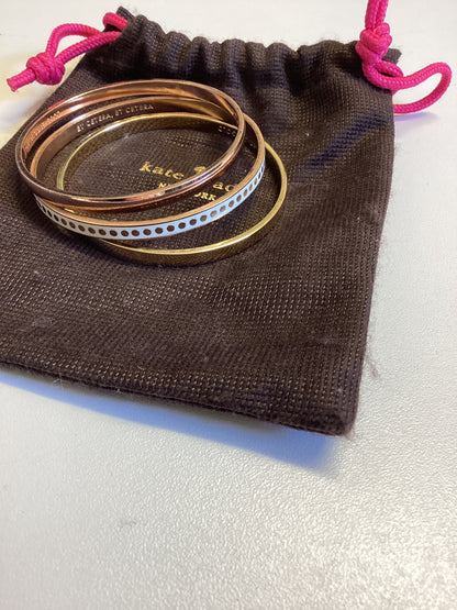 Kate Spade Three Gold Plated Bangles With Pouch