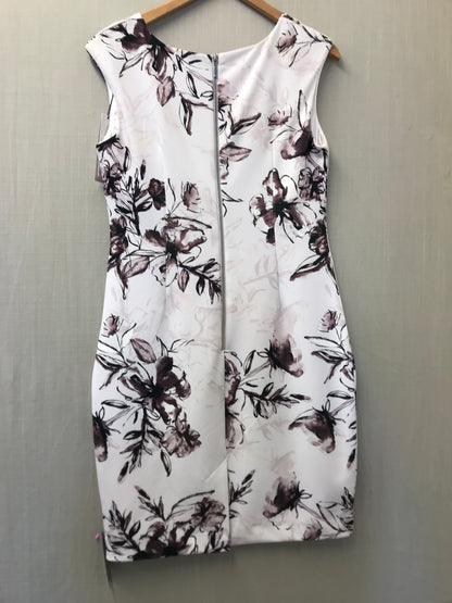 Roman Beige Floral Dress Size 14 BNWT