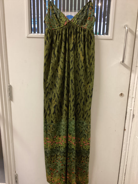Jean Varon Women’s Sleeveless Leaf Pattern Dress Size UK 10