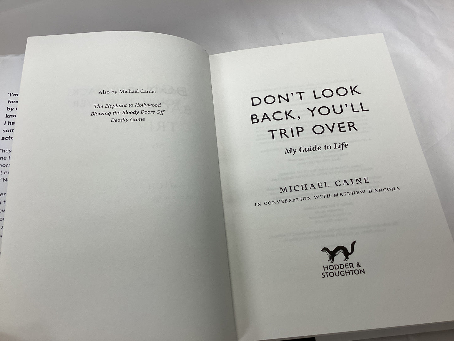 Michael Caine - My Guide to Life, Hardback Book