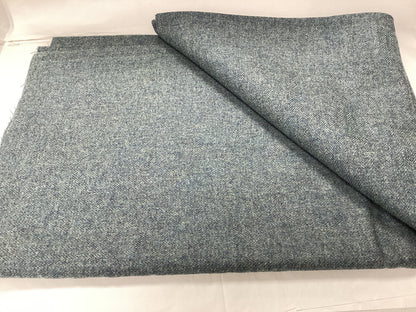 New Harris Tweed fabric 5yards x 29 Ins. Lightweight Mid Blue herringbone