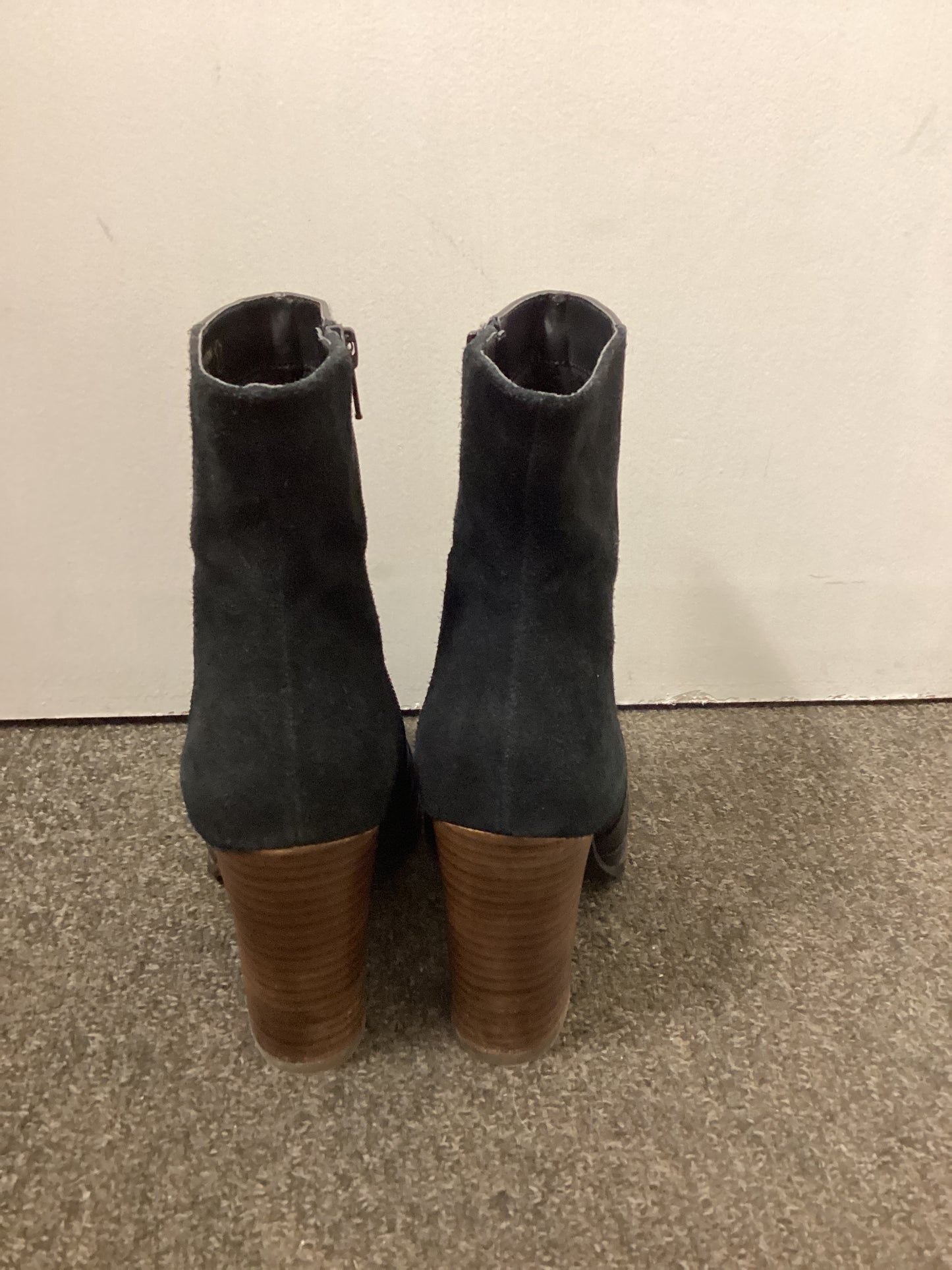 Faith Black and Brown Leather and Suede Boots Size UK 5