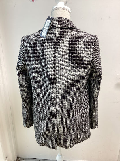 BNWT ladies M&S Black &White tweed Jacket 22% Cotton size 10