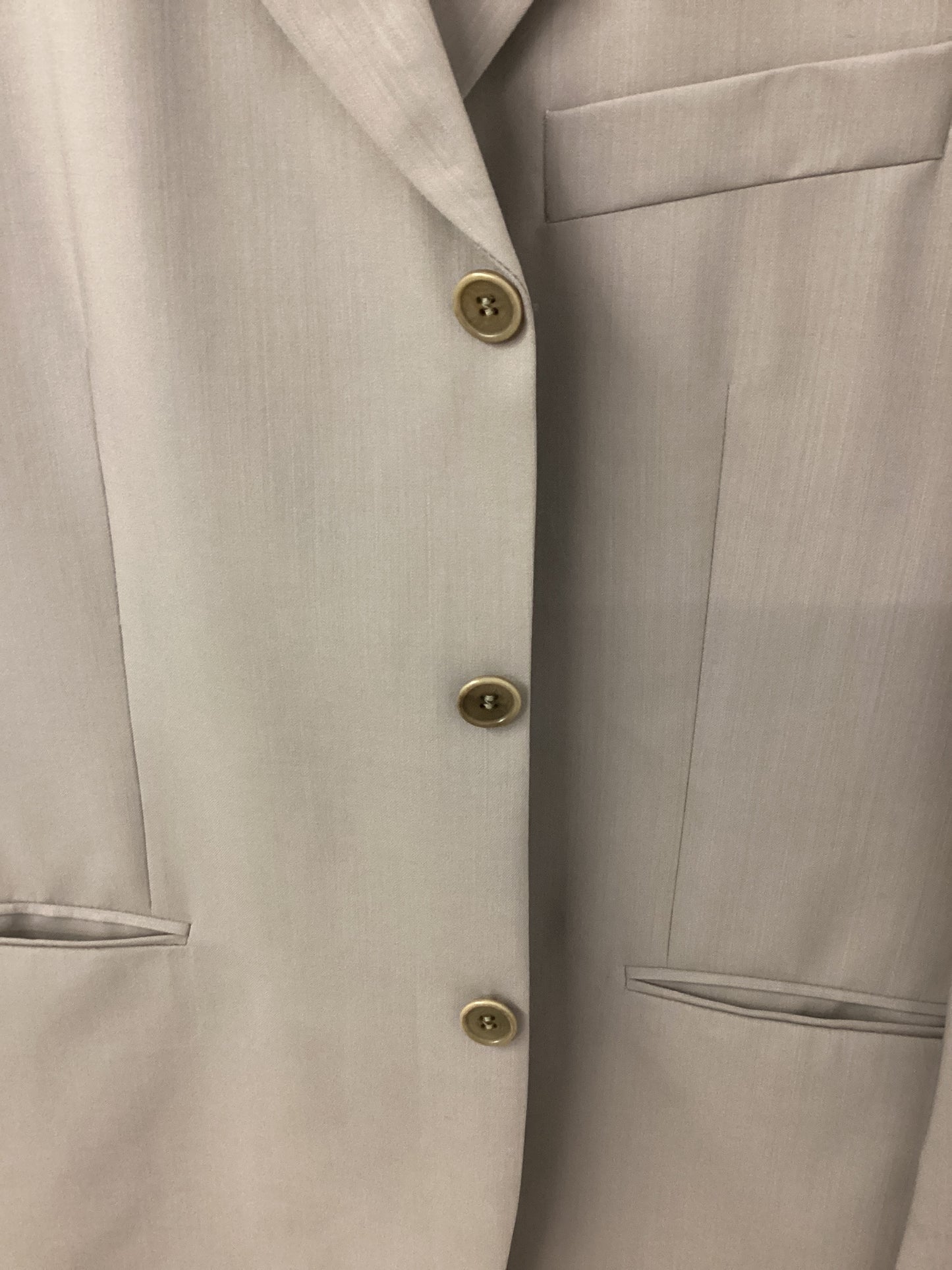 Balmain Paris Suit - Light Mushroom, 100% Fine Wool - Jacket: Size 40 Short, Trouser: 34 Inch Waist, 30 inch inside