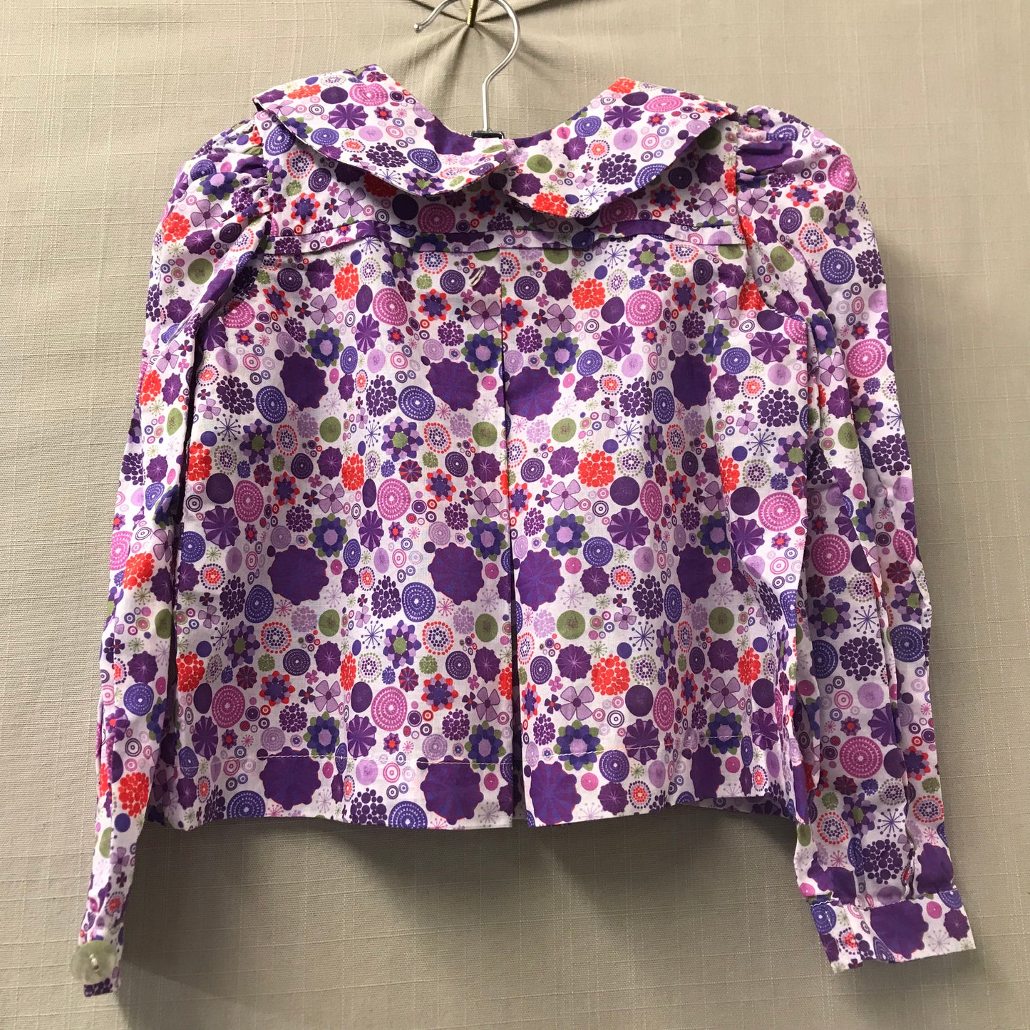 Brit Chic Signature Purple Patterned Blouse Size 2/3 Years