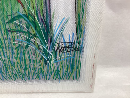 BNWT Kerri Blades, Facing West, Handworked Print on Canvas