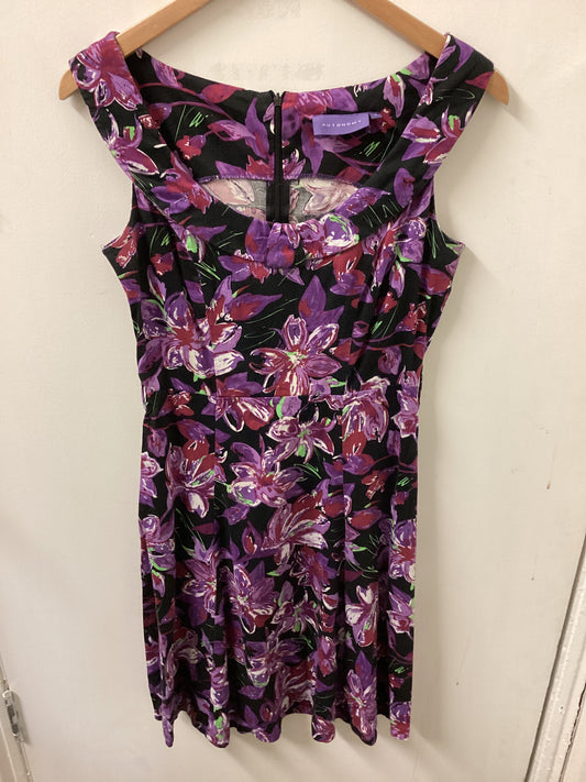 Autonomy Women’s Sleeveless Purple Floral Dress Size UK 8