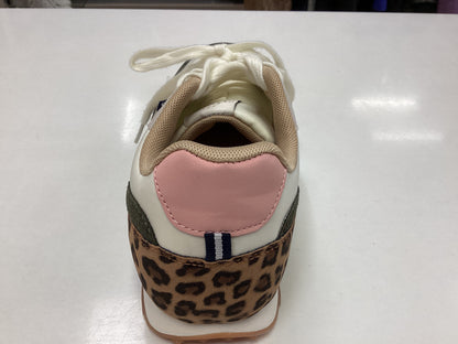 Joules new ladies cream and animal print sneakers size 6