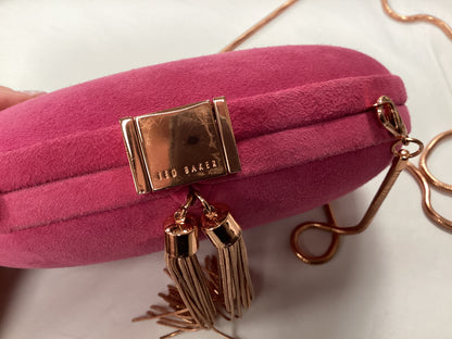 Ted Baker High Heels size UK4 and matching bag. Pink with Rosegold accents