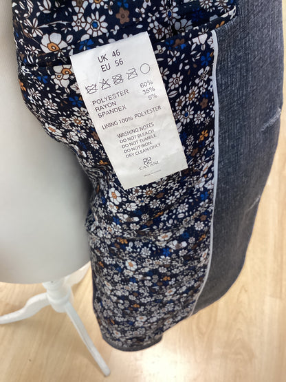 House of Cavani New Men’s Blazer Bluey Grey with floral lining lightweight size 46