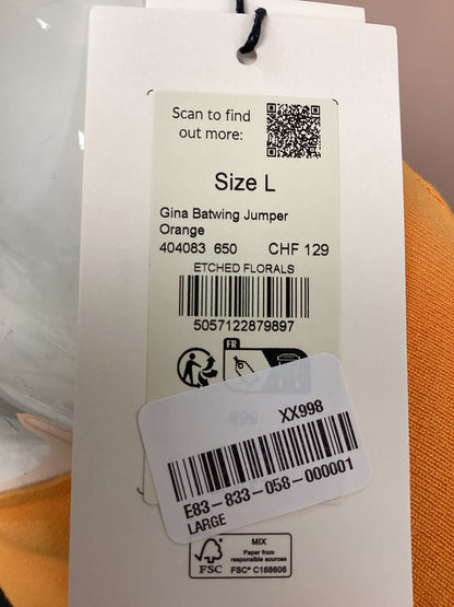 BNWT Phase Eight Orange Gina Batwing Jumper, Size L/UK16-18