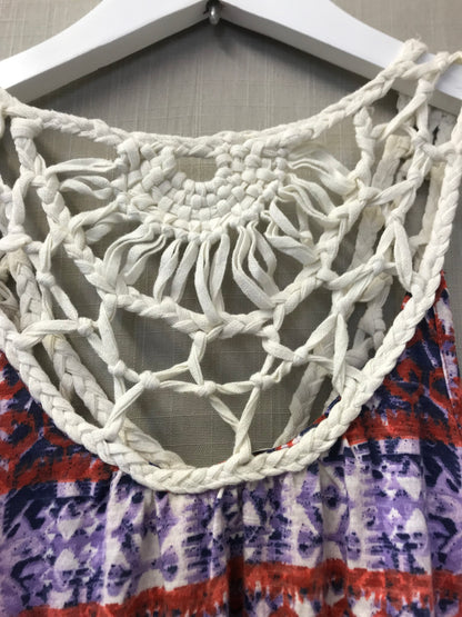 FatFace Crochet Multicolour Summer Tunic Top Size 6