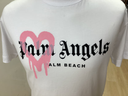 Palm Angels new men’s White with pink motif t-shirt size small BNWT