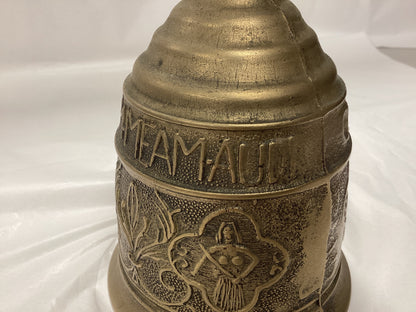 Antique Brass Monastery Bell - “Qui-Me-Tangit-Vocem-Meam-Audi” (Translation from Latin- “Whoever touches me hears my voice”)