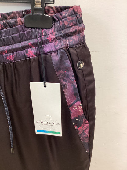 Scotch & Soda BNWT -NINA mid tapered trousers size small/32 Burgandy