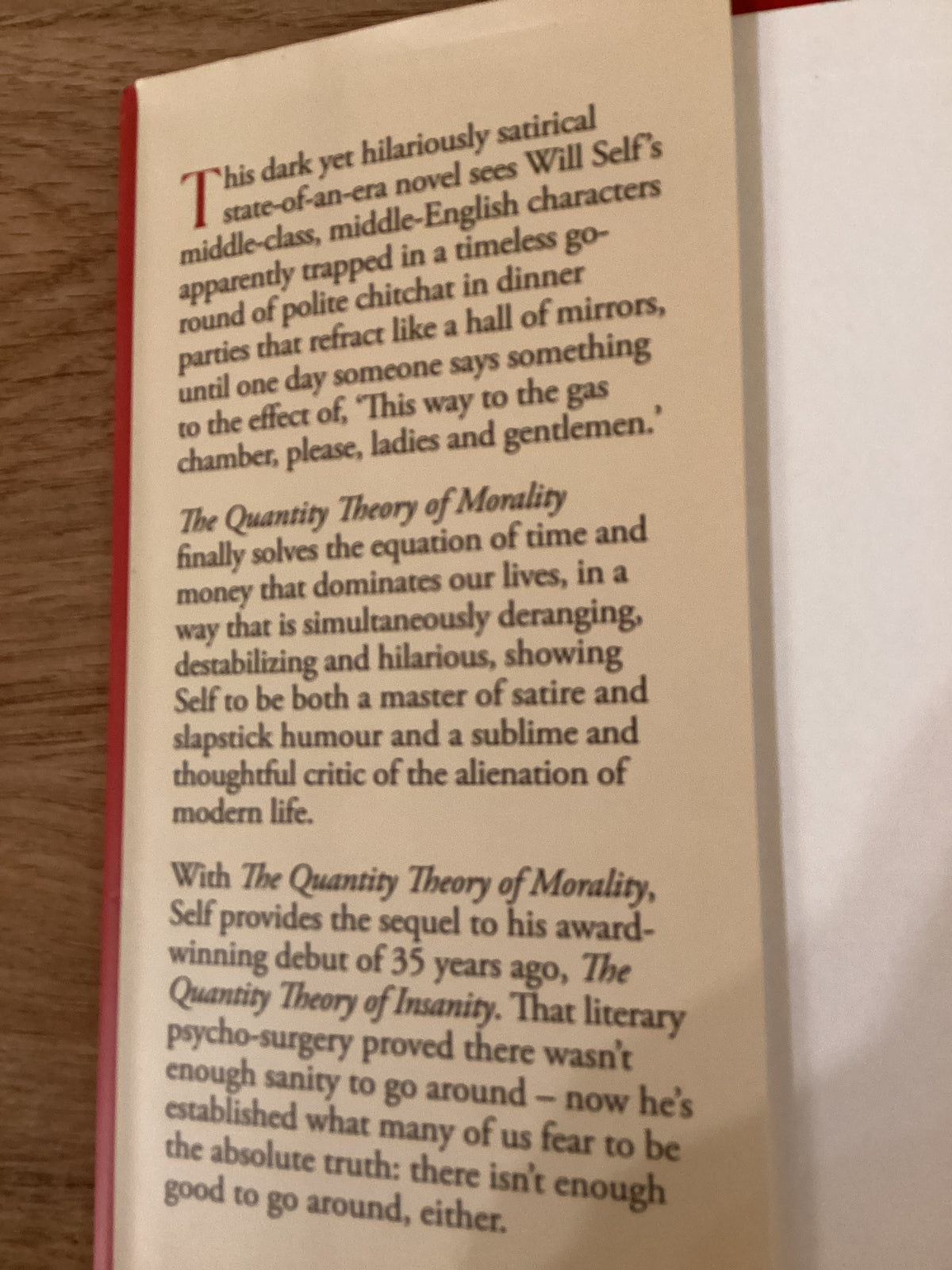 The Quantity Theory of Morality by Will Self