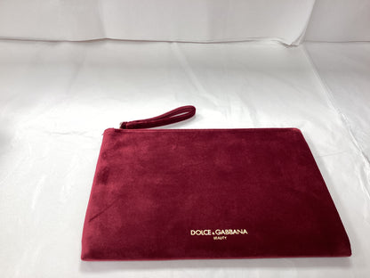 Dolce and Gabbana new cosmetic bag burgundy with black box