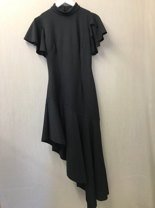 ASOS Black Asymmetric Hem Backless Occasion Dress Size 10