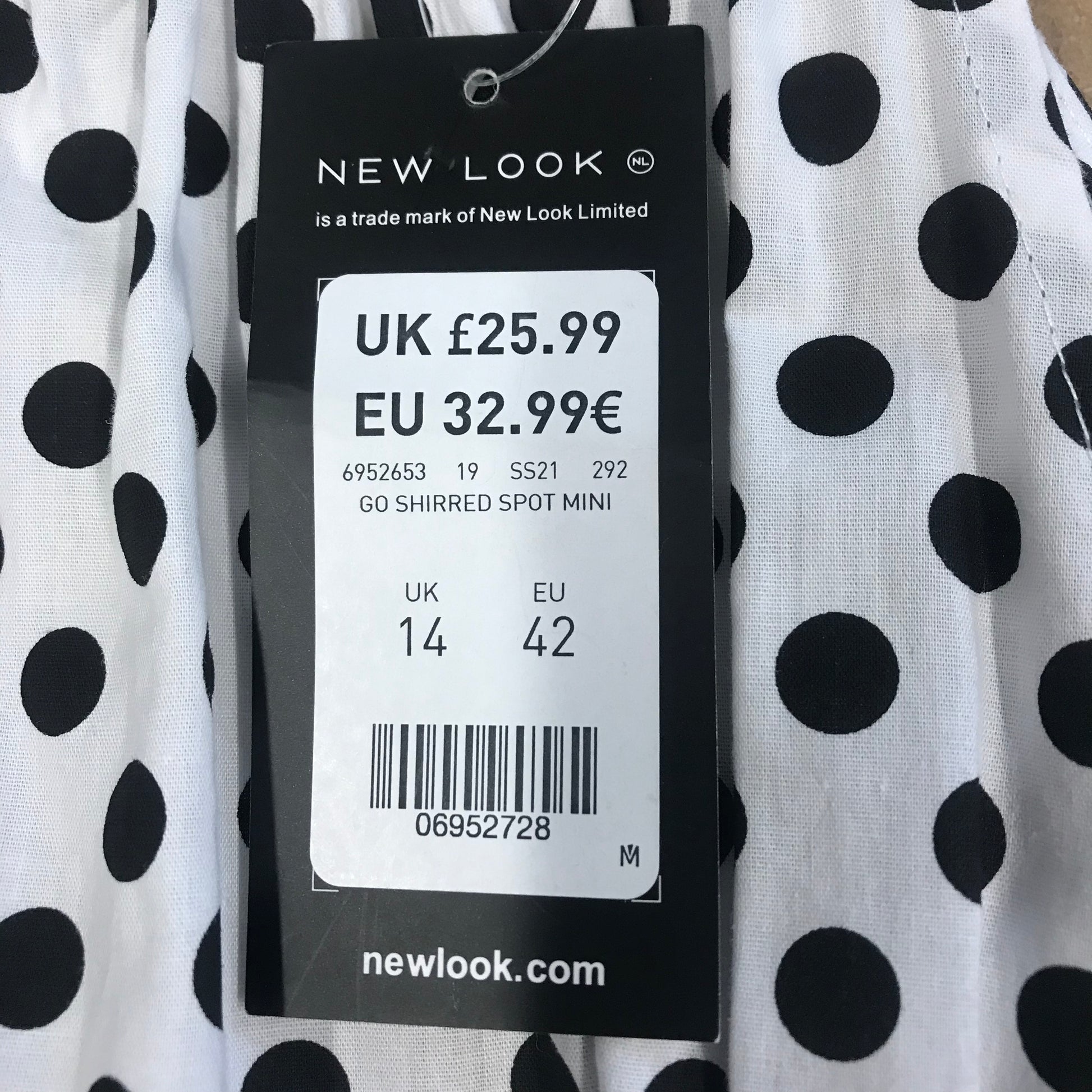 New look black discount polka dot dress