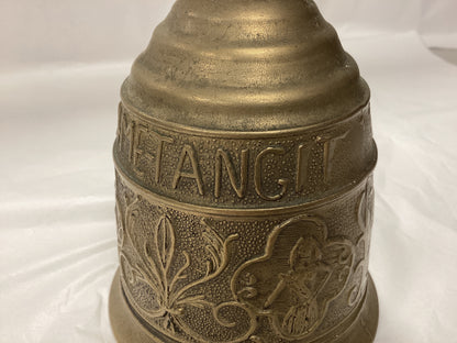 Antique Brass Monastery Bell - “Qui-Me-Tangit-Vocem-Meam-Audi” (Translation from Latin- “Whoever touches me hears my voice”)