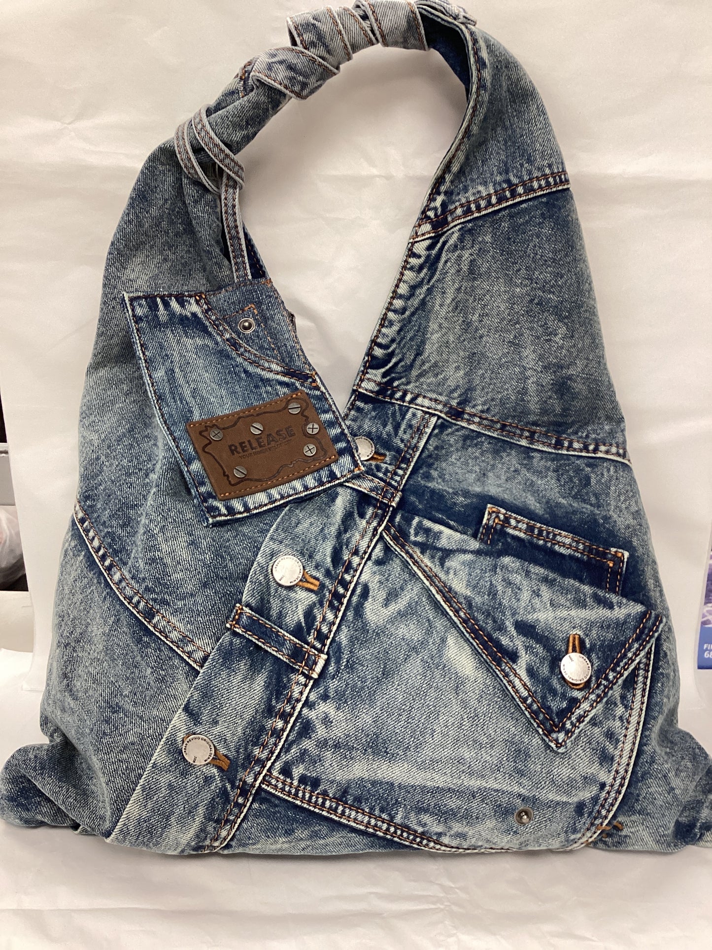 Brand New Urban Revivo Patchwork Denim Bag