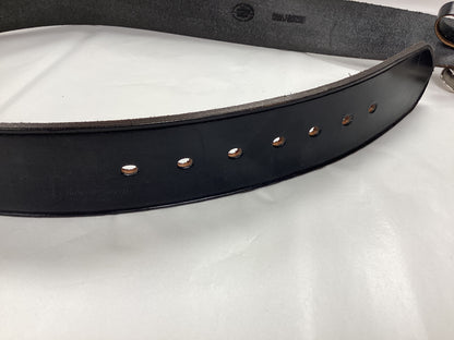 McRostie of Glasgow Black Real Leather Bridle Belt for Highland dress, Variable sizes from 37-43 Inches Real Leather Bridle Belt for Highland dress, Variable sizes from 37-43 Inches