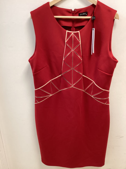 BNWT Ladies Dusk Dress Red size 20 with triangle detail