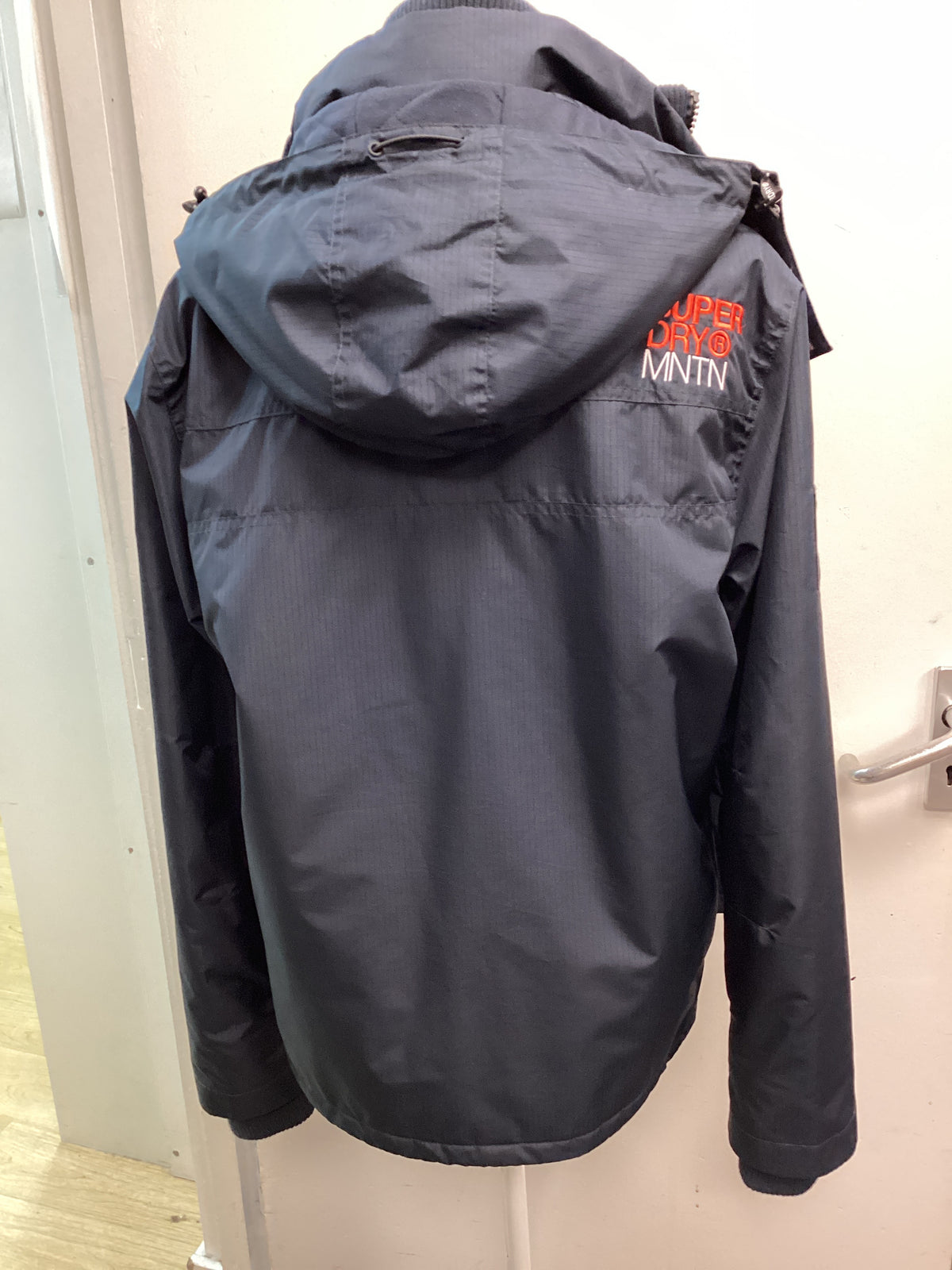 Super Dry New Women’s Hooded Windbreaker Jacket Eclipse Navy Size14