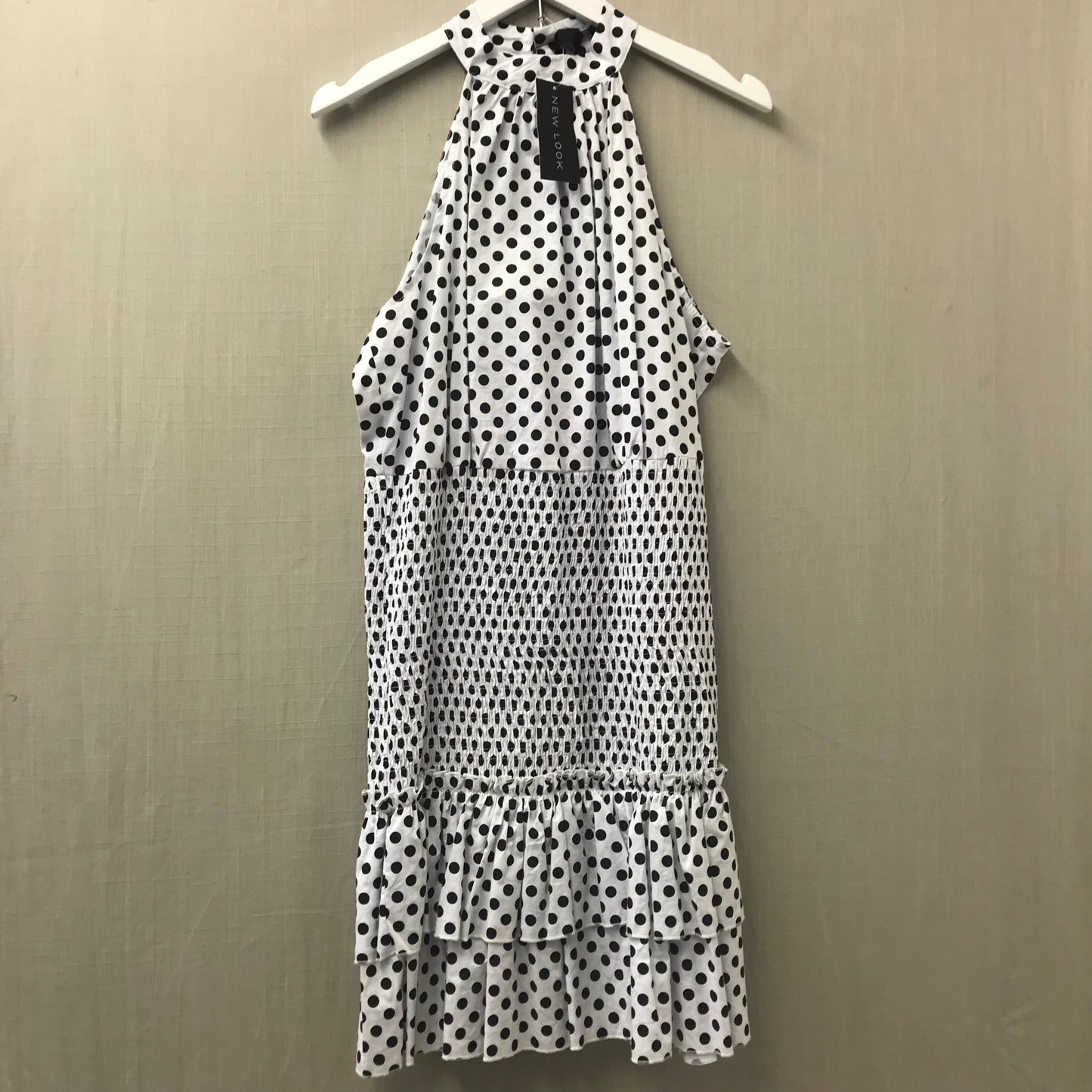 New Look Black & White Polka Dot Dress Size 14