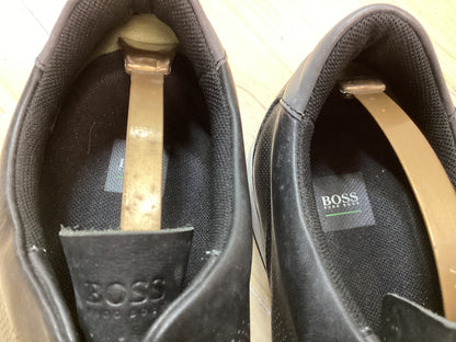 HUGO BOSS SATURN LOWP - Full Leather Black Trainer with Rubber Sole Size UK8