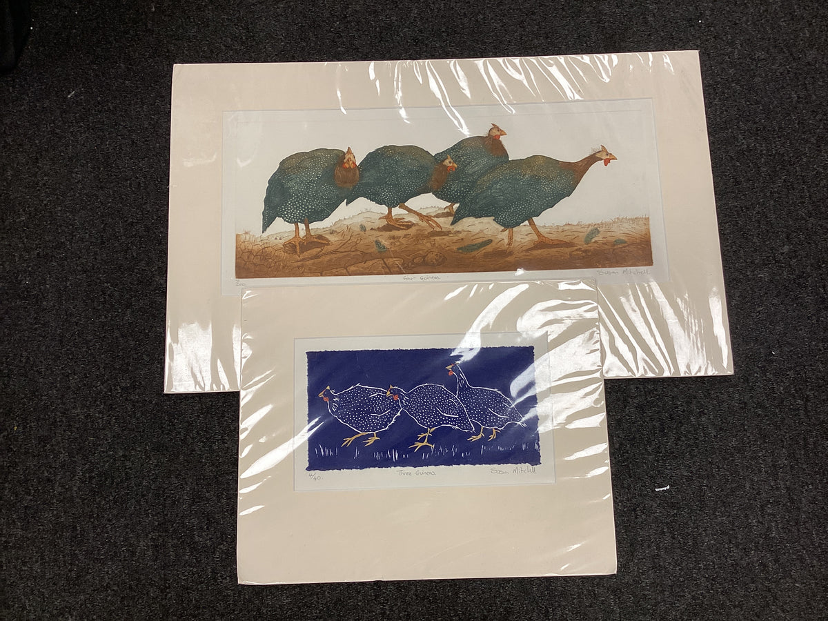 Susan Mitchell Artist Two new Limited Edition Prints -Three Guineas, Four Guineas