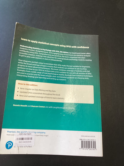 Understanding Statistics in Psychology with SPSS Eighth edition by Dennis Howitt and Duncan Cramer