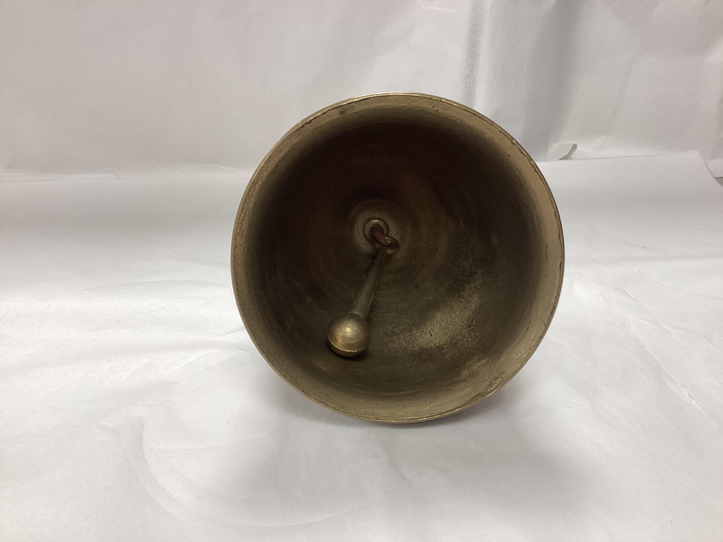 Antique Brass Monastery Bell - “Qui-Me-Tangit-Vocem-Meam-Audi” (Translation from Latin- “Whoever touches me hears my voice”)