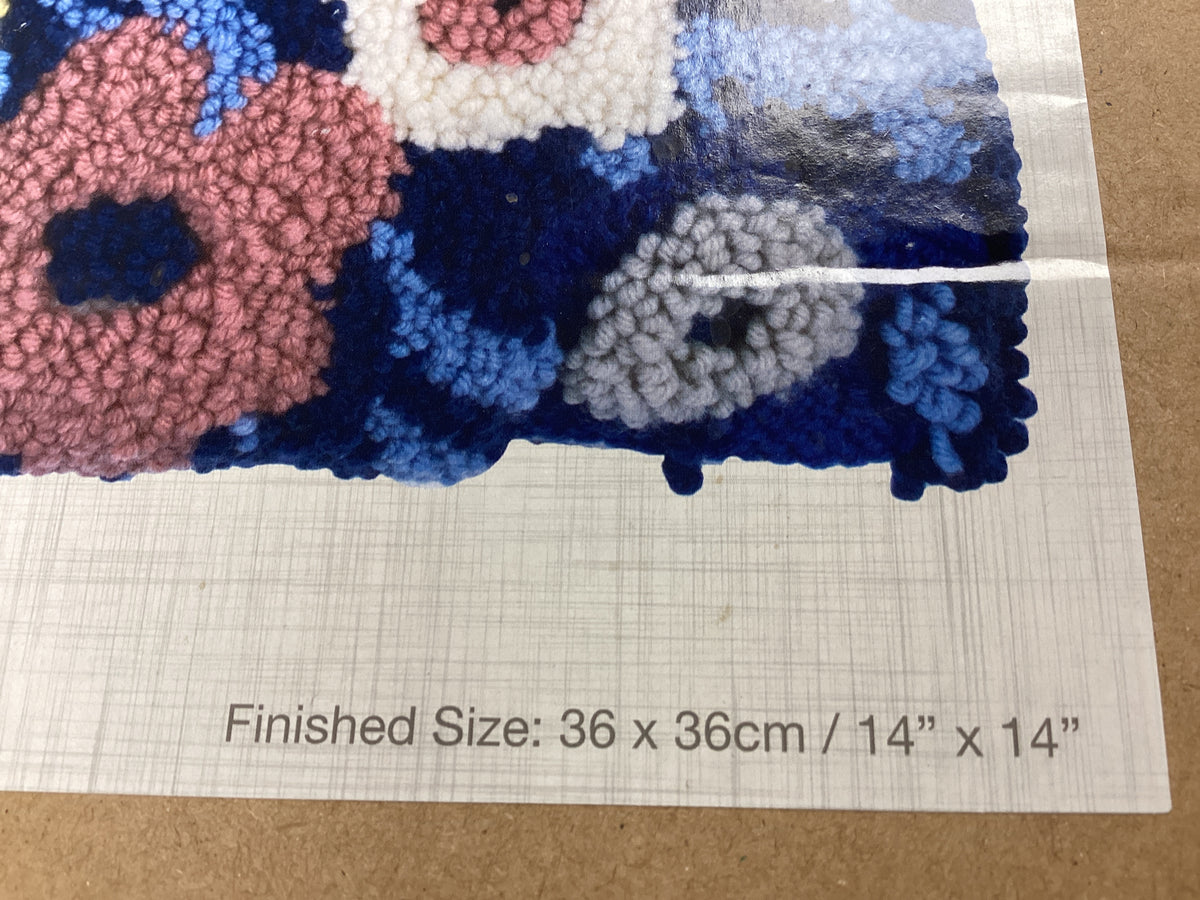 Punch Needle Cushion Kit  by Trimits modern floral design