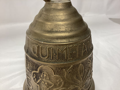Antique Brass Monastery Bell - “Qui-Me-Tangit-Vocem-Meam-Audi” (Translation from Latin- “Whoever touches me hears my voice”)