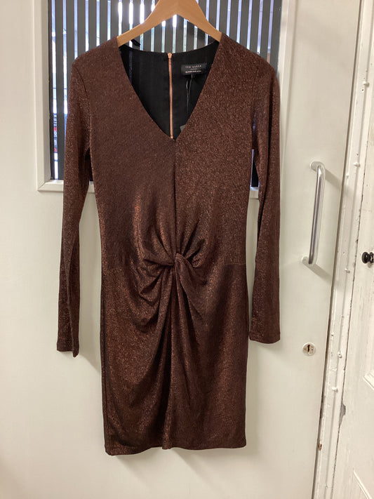 Ted Baker Bronze Sparkly Dress Size M