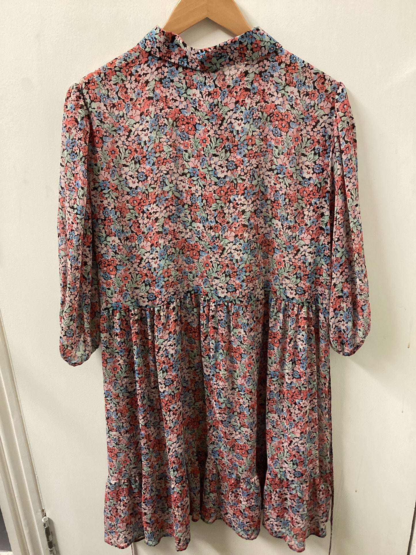 BNWT New Look Floral Pattern Long Sleeve Dress Size UK 16