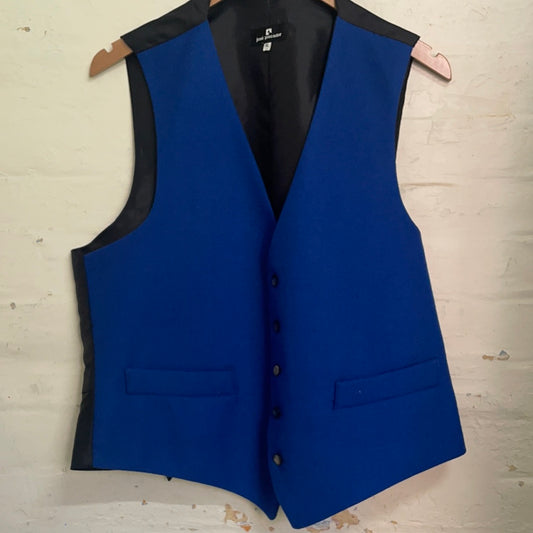 Jose Piscador Blue and Black Waistcoat Size XL