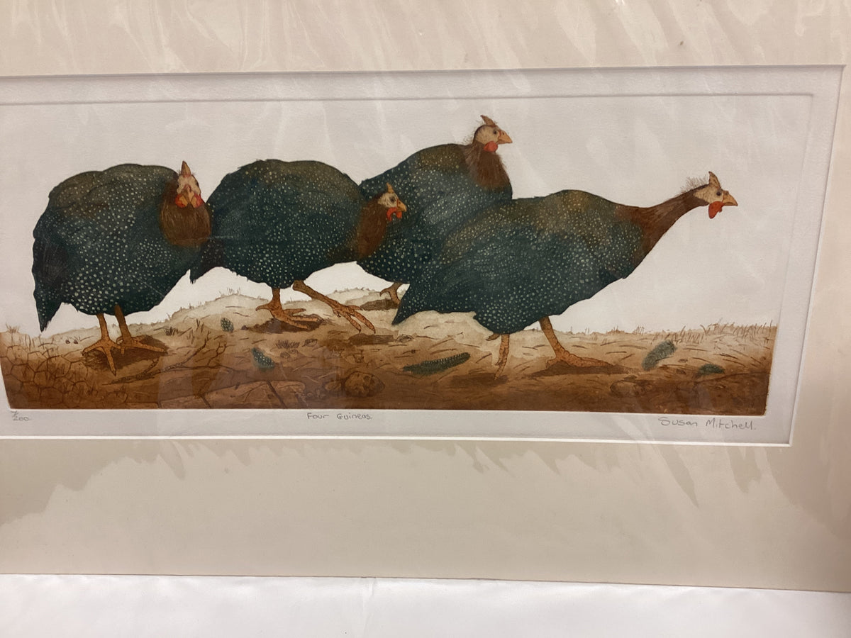 Susan Mitchell Artist Two new Limited Edition Prints -Three Guineas, Four Guineas