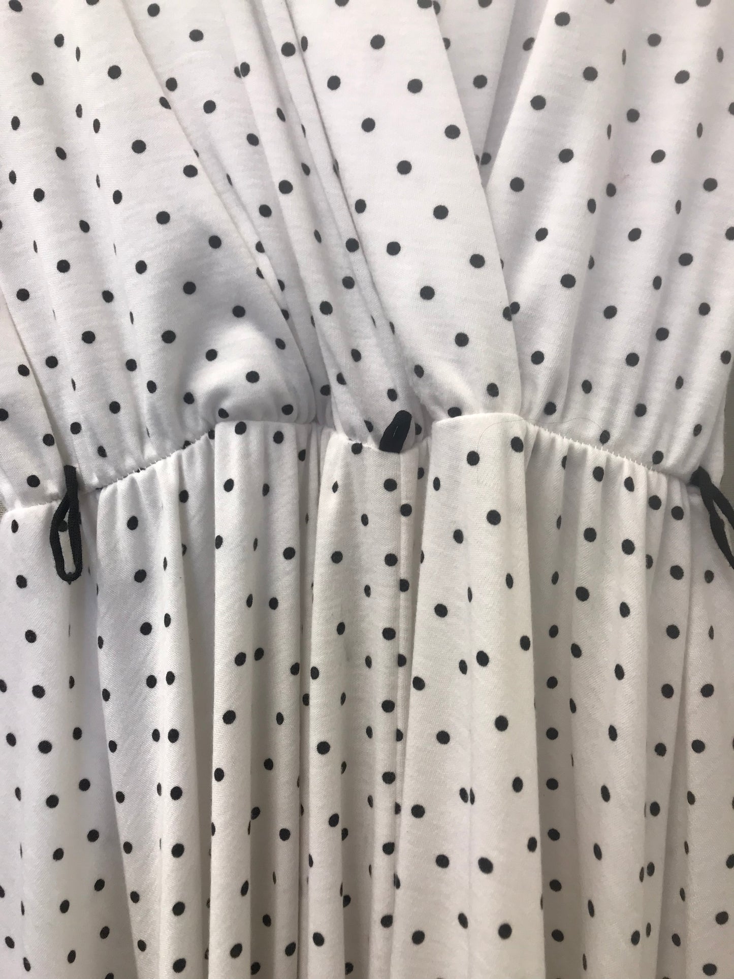 St Michael Vintage Retro Black/White Polka Dot Dress Size 10